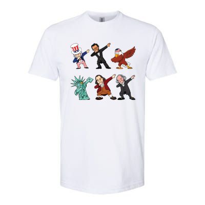 Dabbing Uncle Sam And Friends 4th Of July Softstyle CVC T-Shirt