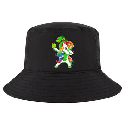 Dabbing Unicorn St Patricks Day Irish Shamrock Lepricorn Cool Comfort Performance Bucket Hat