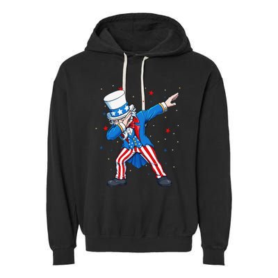 Dabbing Uncle Sam 4th of July Garment-Dyed Fleece Hoodie