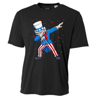 Dabbing Uncle Sam 4th of July Cooling Performance Crew T-Shirt