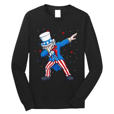 Dabbing Uncle Sam 4th of July Long Sleeve Shirt