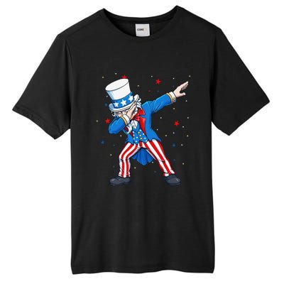 Dabbing Uncle Sam 4th of July Tall Fusion ChromaSoft Performance T-Shirt