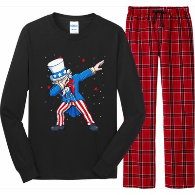 Dabbing Uncle Sam 4th of July Long Sleeve Pajama Set