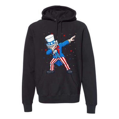 Dabbing Uncle Sam 4th of July Premium Hoodie