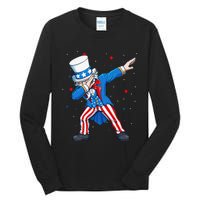 Dabbing Uncle Sam 4th of July Tall Long Sleeve T-Shirt