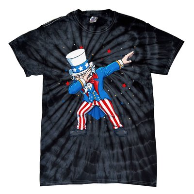 Dabbing Uncle Sam 4th of July Tie-Dye T-Shirt