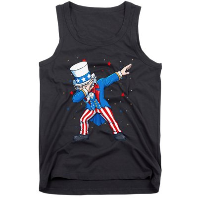 Dabbing Uncle Sam 4th of July Tank Top