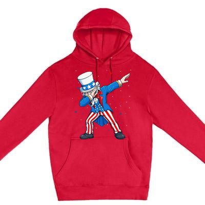 Dabbing Uncle Sam 4th of July Premium Pullover Hoodie