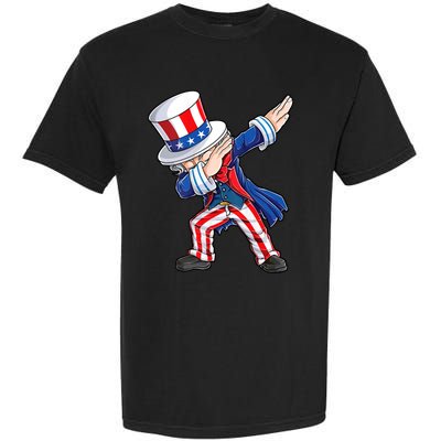 Dabbing Uncle Sam 4th Of July American Flag Garment-Dyed Heavyweight T-Shirt