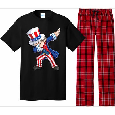 Dabbing Uncle Sam 4th Of July American Flag Pajama Set