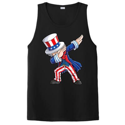 Dabbing Uncle Sam 4th Of July American Flag PosiCharge Competitor Tank