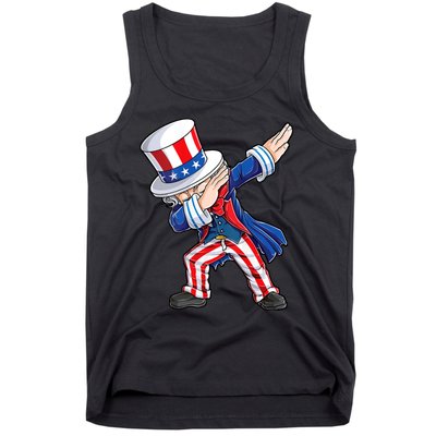 Dabbing Uncle Sam 4th Of July American Flag Tank Top