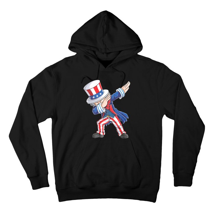 Dabbing Uncle Sam 4th Of July American Flag Hoodie