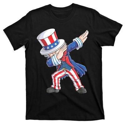 Dabbing Uncle Sam 4th Of July American Flag T-Shirt