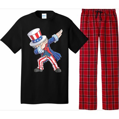 Dabbing Uncle Sam 4th Of July American Flag Pajama Set