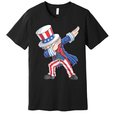 Dabbing Uncle Sam 4th Of July American Flag Premium T-Shirt