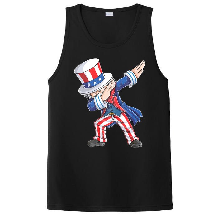 Dabbing Uncle Sam 4th Of July American Flag PosiCharge Competitor Tank