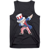 Dabbing Uncle Sam 4th Of July American Flag Tank Top