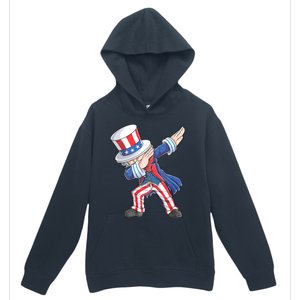 Dabbing Uncle Sam 4th Of July American Flag Urban Pullover Hoodie