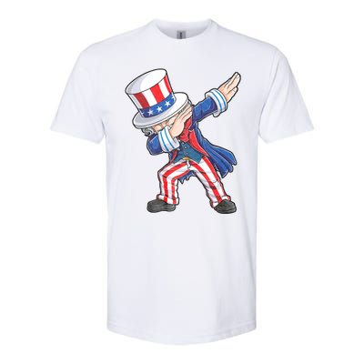 Dabbing Uncle Sam 4th Of July American Flag Softstyle CVC T-Shirt