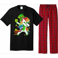 Dabbing Unicorn St Patricks Day Irish Shamrock Pajama Set