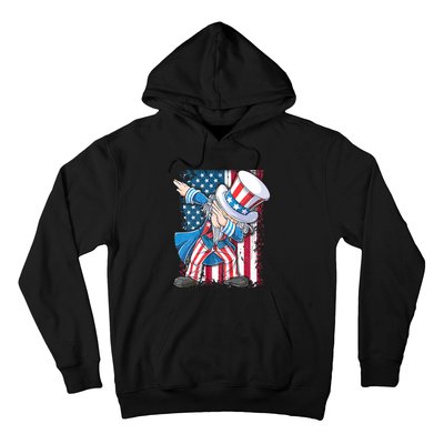 Dabbing Uncle Sam 4th Of July Usa Flag Hoodie