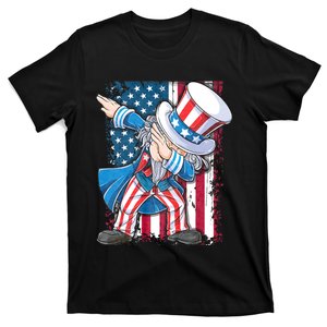 Dabbing Uncle Sam 4th Of July Usa Flag T-Shirt