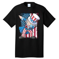 Dabbing Uncle Sam 4th Of July Usa Flag Tall T-Shirt