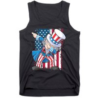 Dabbing Uncle Sam 4th Of July Usa Flag Tank Top