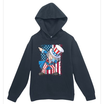 Dabbing Uncle Sam 4th Of July Usa Flag Urban Pullover Hoodie