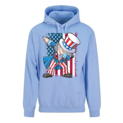 Dabbing Uncle Sam 4th Of July Usa Flag Unisex Surf Hoodie