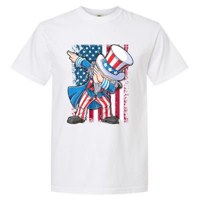 Dabbing Uncle Sam 4th Of July Usa Flag Garment-Dyed Heavyweight T-Shirt