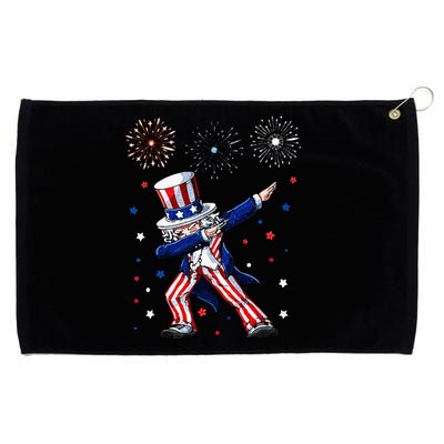 Dabbing Uncle Sam Fireworks 4th of July Funny Grommeted Golf Towel