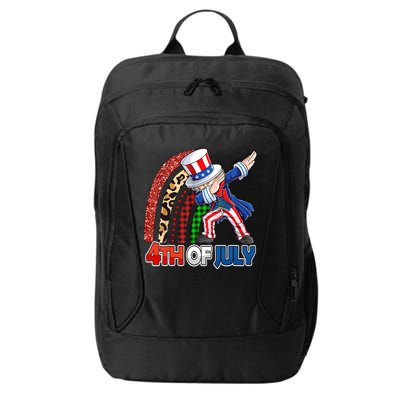 Dabbing Uncle Sam Rainbow 4th Of July Patriotic Gift City Backpack