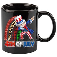 Dabbing Uncle Sam Rainbow 4th Of July Patriotic Gift 11oz C Handle Ceramic Mug