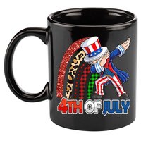 Dabbing Uncle Sam Rainbow 4th Of July Patriotic Gift 11oz C Handle Ceramic Mug