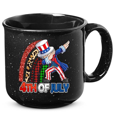 Dabbing Uncle Sam Rainbow 4th Of July Patriotic Gift 15oz Campfire Ceramic Mug
