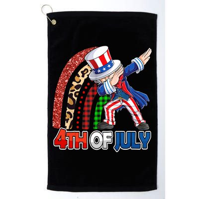Dabbing Uncle Sam Rainbow 4th Of July Patriotic Gift Golf Towel