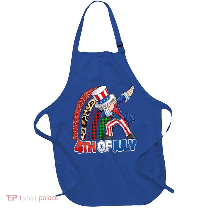 Dabbing Uncle Sam Rainbow 4th Of July Patriotic Gift Apron