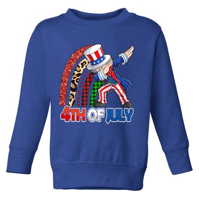 Dabbing Uncle Sam Rainbow 4th Of July Patriotic Gift Toddler Sweatshirt