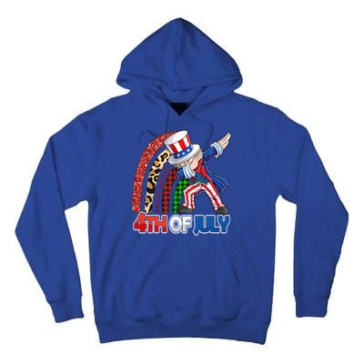 Dabbing Uncle Sam Rainbow 4th Of July Patriotic Gift Tall Hoodie