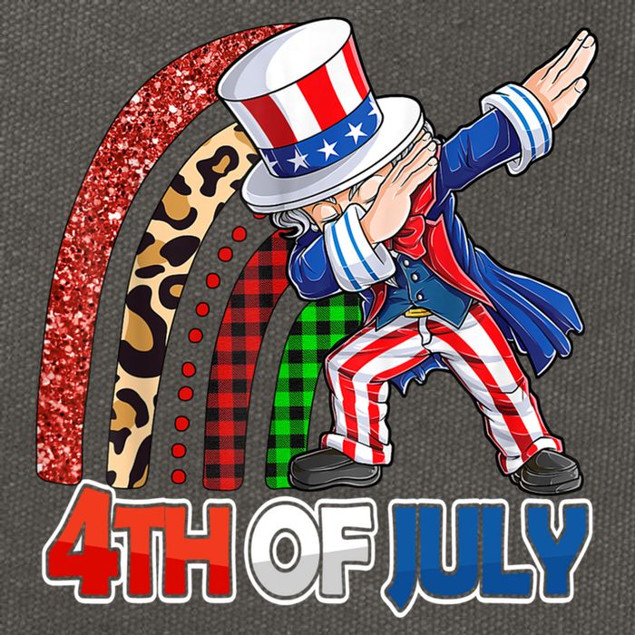 Dabbing Uncle Sam Rainbow 4th Of July Patriotic Gift Cotton Canvas Backpack