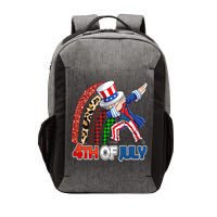 Dabbing Uncle Sam Rainbow 4th Of July Patriotic Gift Vector Backpack