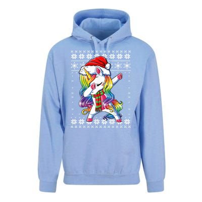 Dabbing Unicorn Santa Sweater Christmas Ugly Kids Girls Womens Unisex Surf Hoodie