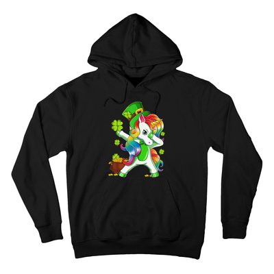 Dabbing Unicorn St Patricks Day Irish Shamrock Hoodie