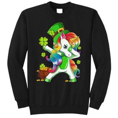 Dabbing Unicorn St Patricks Day Irish Shamrock Sweatshirt