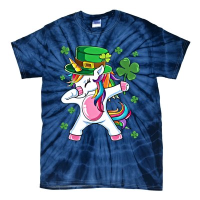 Dabbing Unicorn St Patricks Day Irish Dab Funny Gift Tie-Dye T-Shirt