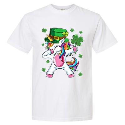 Dabbing Unicorn St Patricks Day Irish Dab Funny Gift Garment-Dyed Heavyweight T-Shirt