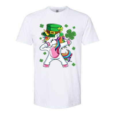 Dabbing Unicorn St Patricks Day Irish Dab Funny Gift Softstyle CVC T-Shirt