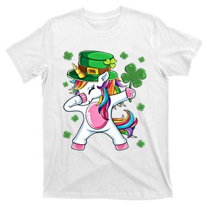 Dabbing Unicorn St Patricks Day Irish Dab Funny Gift T-Shirt